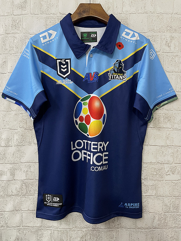 Gold Coast Titans Home Rugby Jerseys S-5XL S-5XL