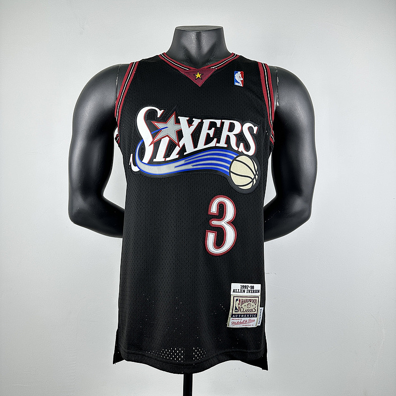 97-98 76ers Retro Embroidery Jersey S-2XL 76