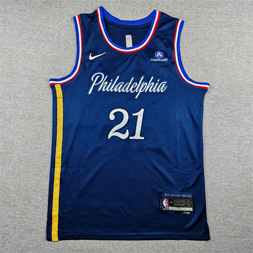 26 76ers City Edition Embroidery Jersey S-2XL 76