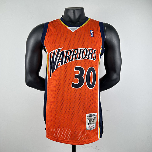 09-10 Warriors Retro Embroidery Jersey S-2XL