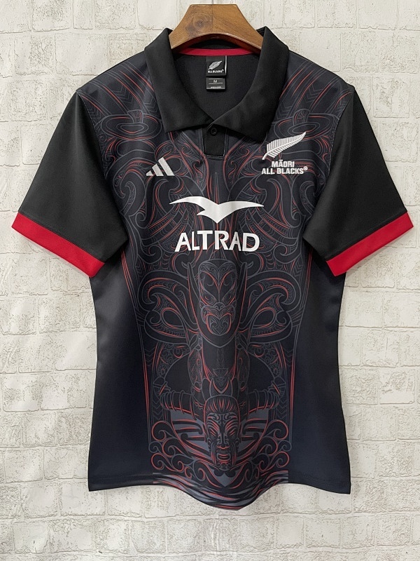 25-26 Maori All Blacks Home Rugby Jersey S-5XL
