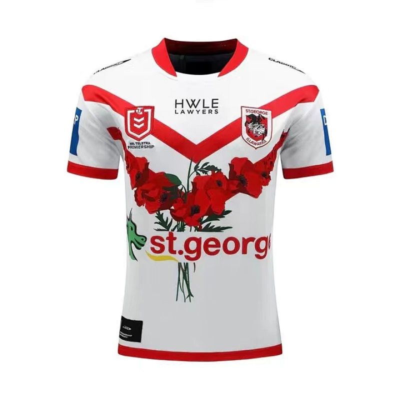 St. George Illawarra Dragons Rugby Jersey S-5XL S-5XL