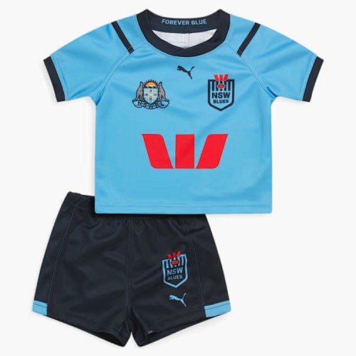 Nsw Blues Rugby Kids Jersey+shorts Kit 16 -26 16-26