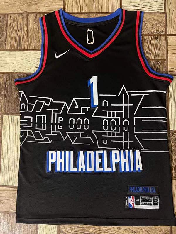 25 76ers Embroidery Jersey S-2XL 76