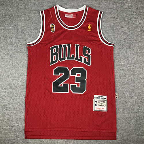 96-97 Bulls Retro Embroidery Jersey S-2XL