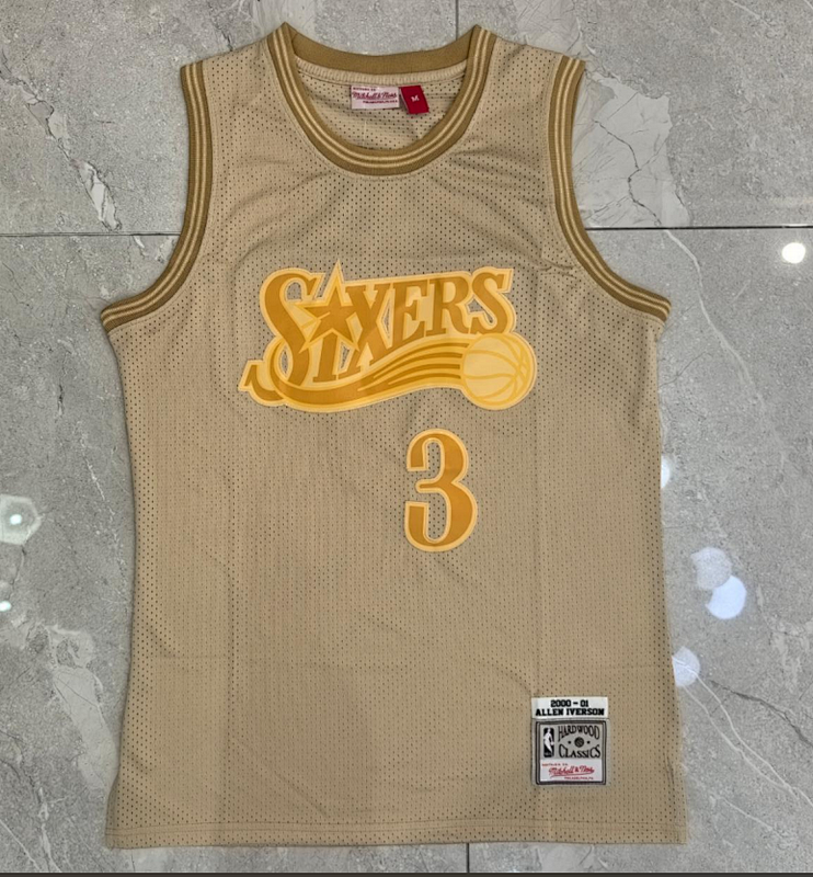00-01 76ers Retro Embroidery Jersey S-2XL 76
