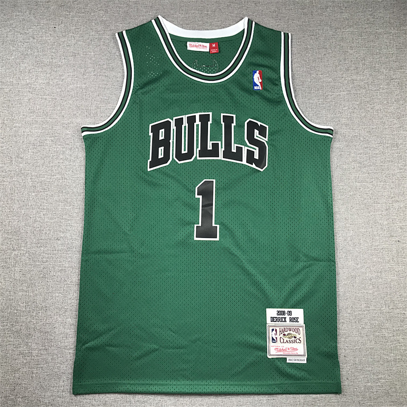 08-09 Bulls Retro Embroidery Jersey S-2XL