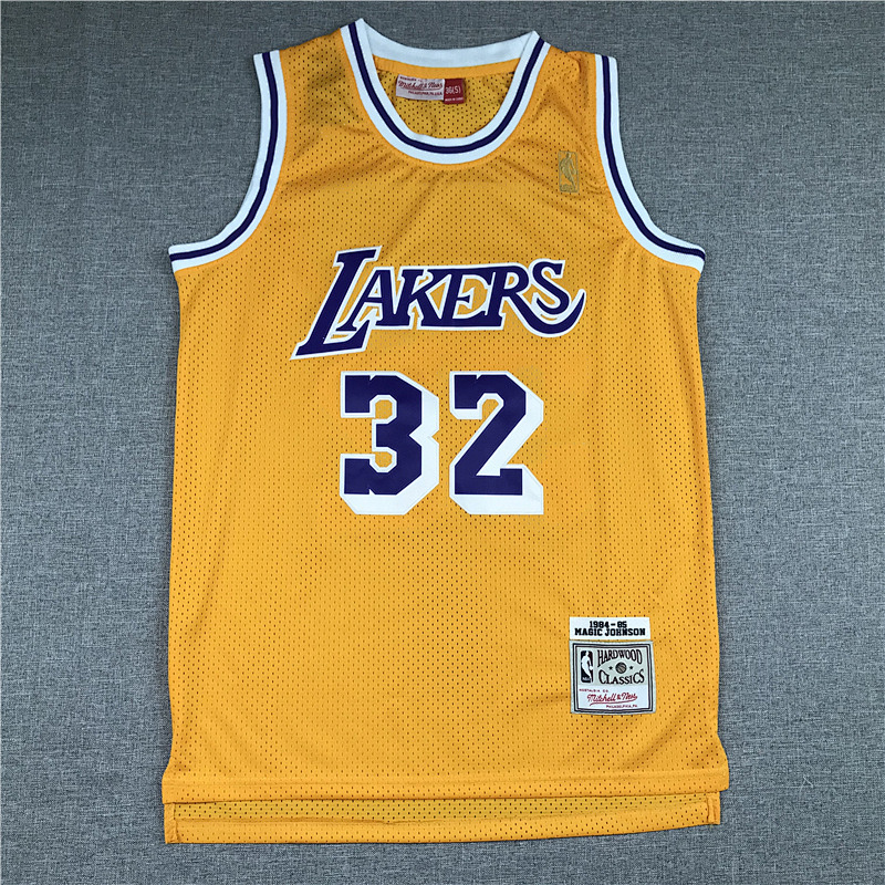 84-85 Lakers Retro Embroidery Jersey S-2XL