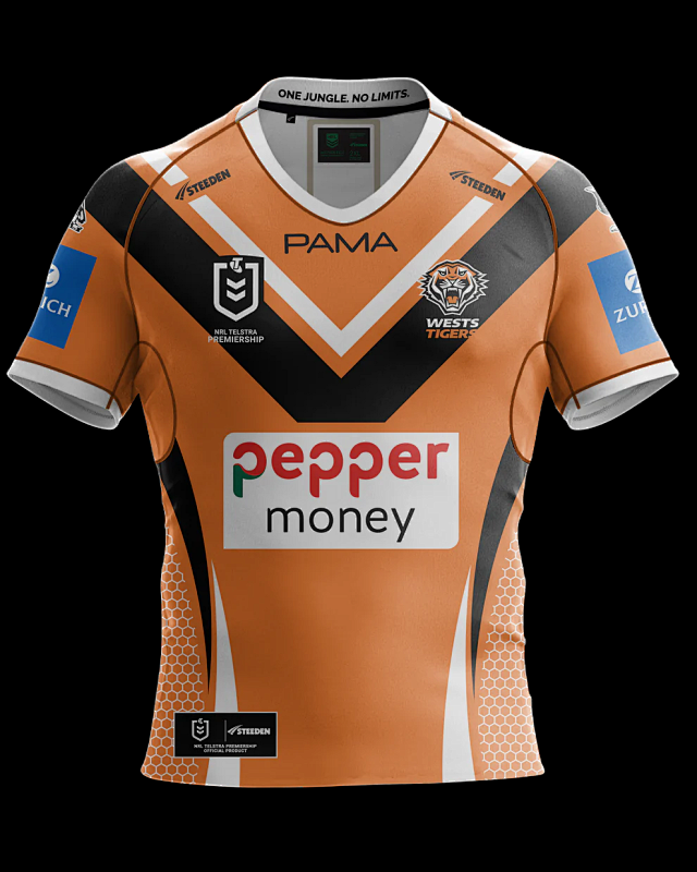 Wests Tigers Away Rugby Jersey S-5XL S-5XL