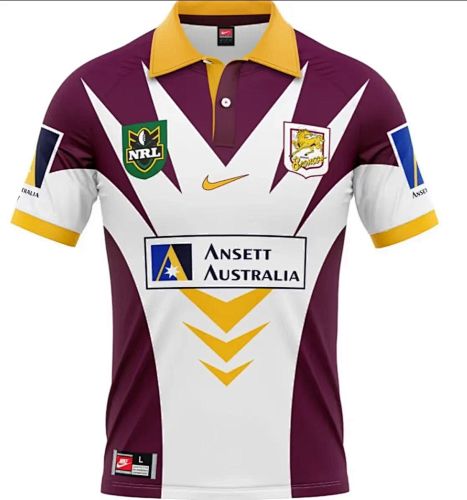 Brisbane Broncos Polo Rugby Jersey S-5XL Polo S-5XL