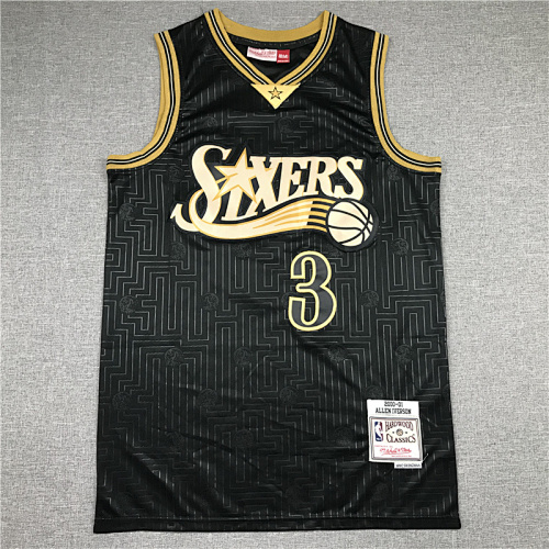 25 76ers Embroidery Jersey S-2XL 76