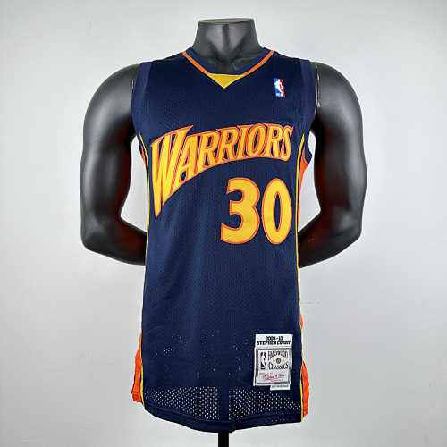 09-10 Warriors Retro Embroidery Jersey S-2XL