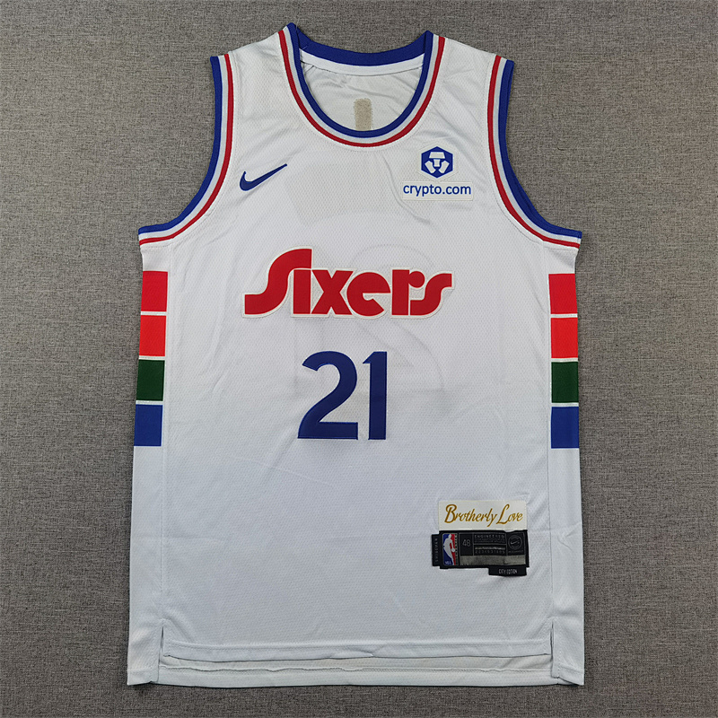25 76ers City Edition Embroidery Jersey S-2XL 76