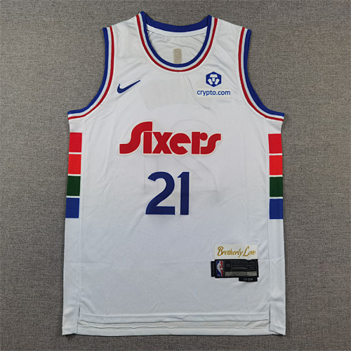 25 76ers City Edition Embroidery Jersey S-2XL 76