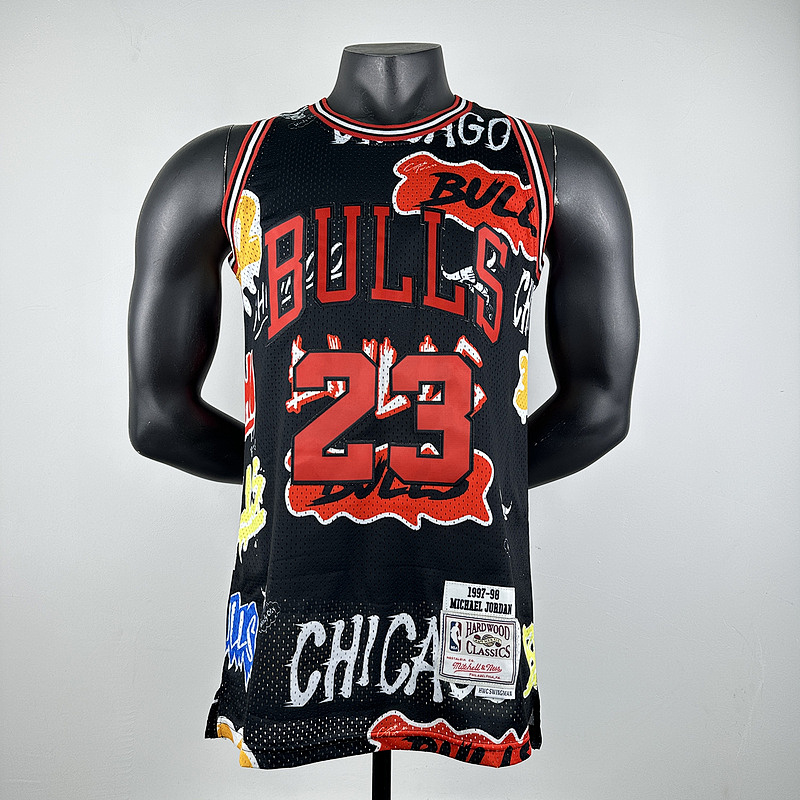97-98 Bulls Retro Embroidery Jersey S-2XL