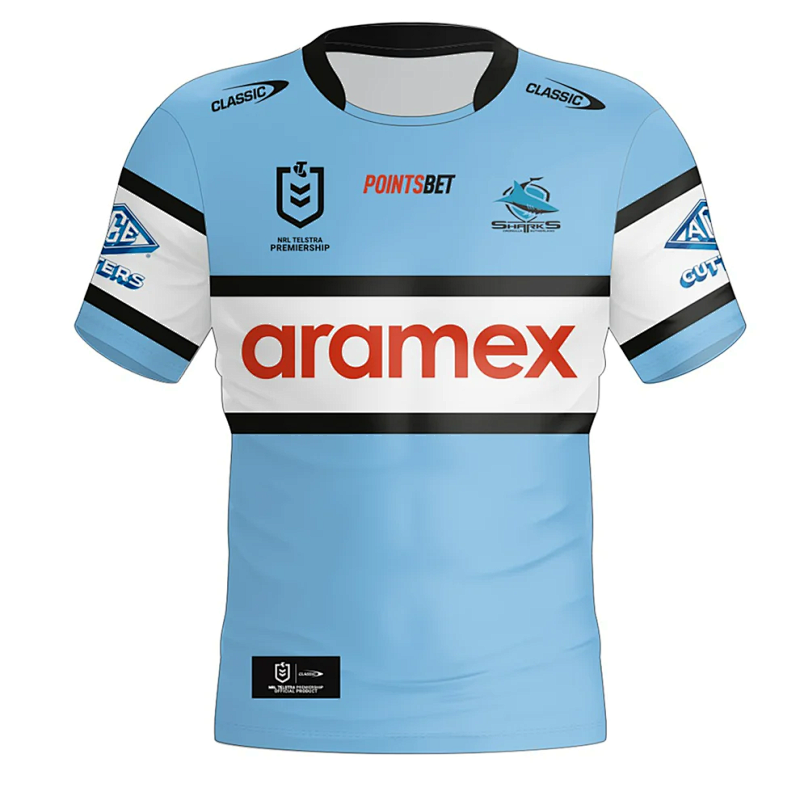 Cronulla-Sutherland Sharks Home Rugby Jerseys S-5XL S-5XL