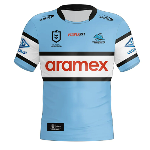 Cronulla-Sutherland Sharks Home Rugby Jerseys S-5XL S-5XL