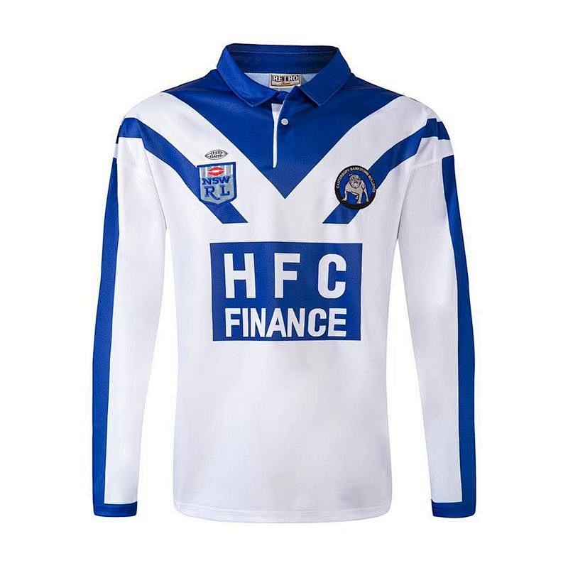 Canterbury-Bankstown Bulldogs Retro Long Sleeve Rugby Jersey S-5XL