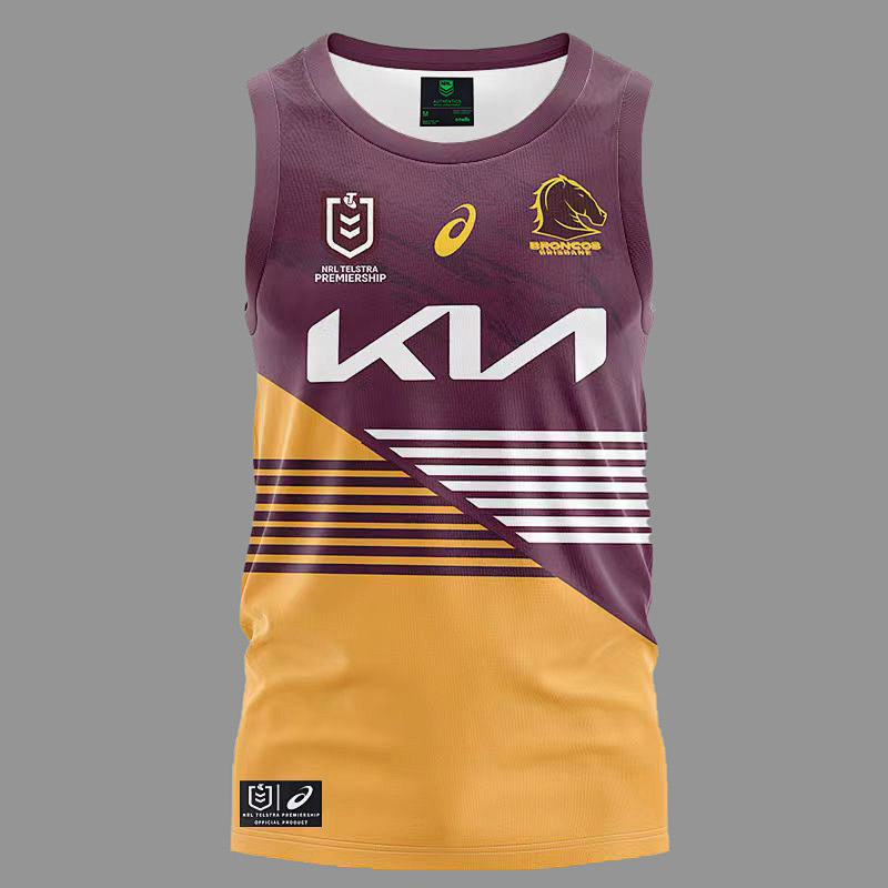 Brisbane Broncos Home Vest Rugby S-3XL S-3XL
