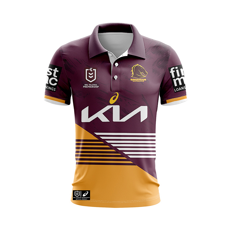Brisbane Broncos Polo Rugby Jersey S-5XL Polo S-5XL