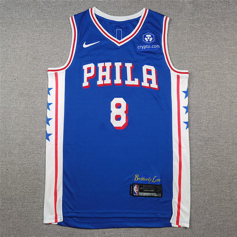 25 76ers Embroidery Jersey S-2XL 76