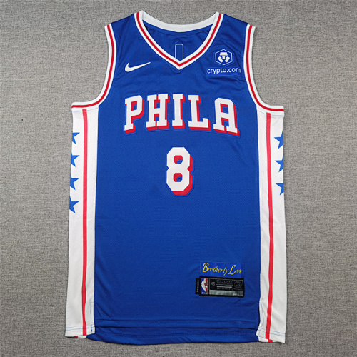 25 76ers Embroidery Jersey S-2XL 76