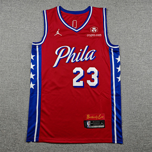 26 76ers Embroidery Jersey S-2XL 76