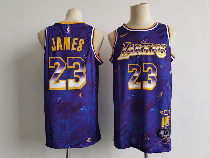 Lakers Embroidery Jersey S-2XL