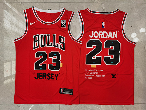 Bulls Retro Embroidery Jersey S-2XL
