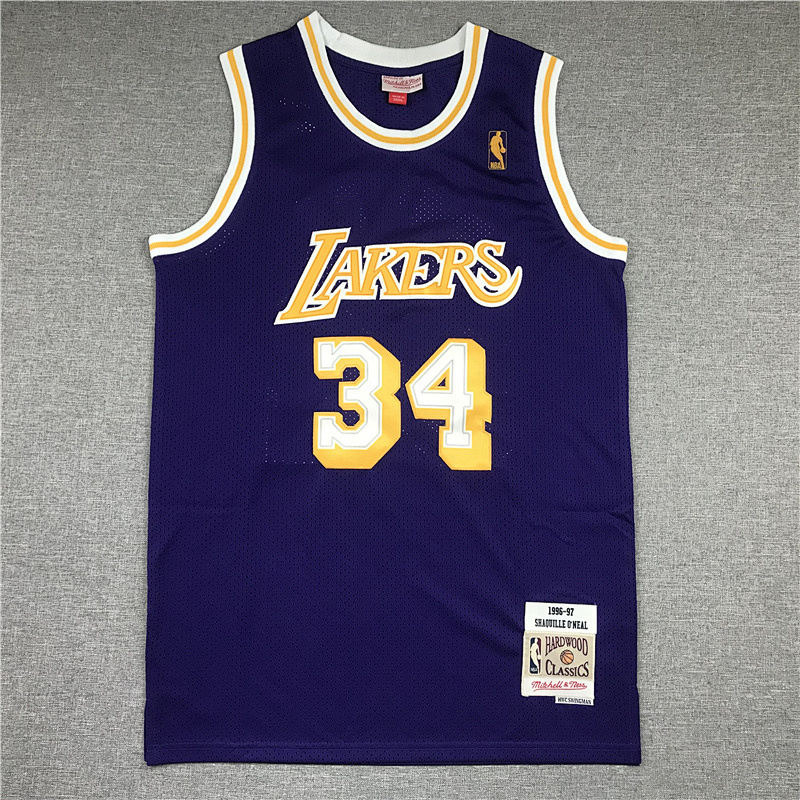 96-97 Lakers Retro Embroidery Jersey S-2XL
