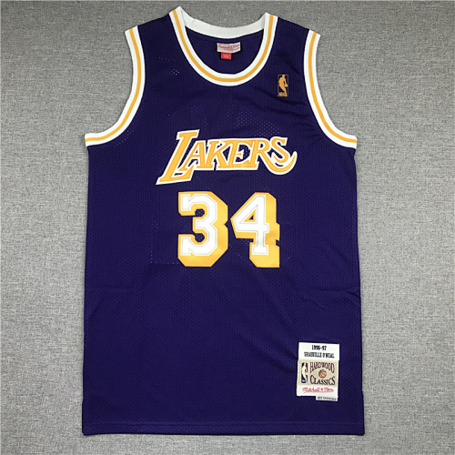 96-97 Lakers Retro Embroidery Jersey S-2XL