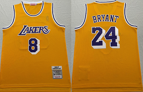 97-98 Lakers Retro Embroidery Jersey S-2XL