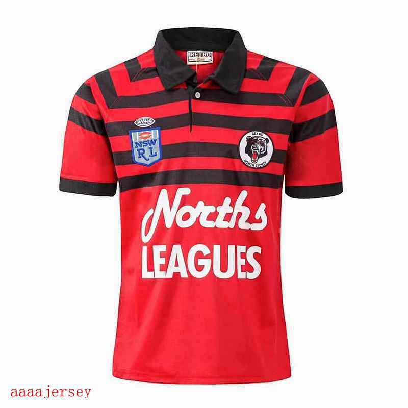 North Sydney Bears Retro Rugby Jersey S-5XL Arl Nrl S-5XL