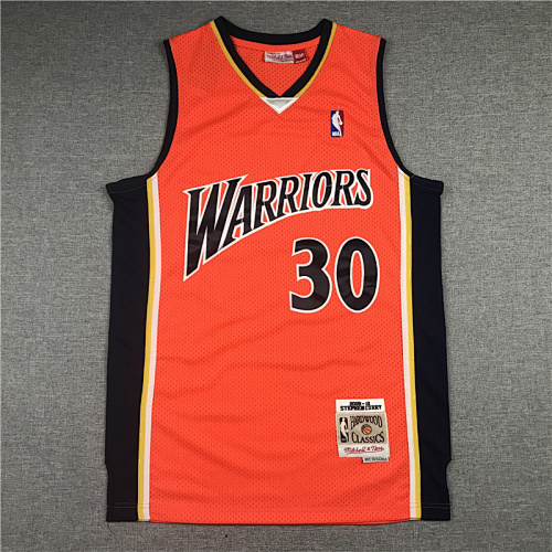 09-10 Warriors Retro Embroidery Jersey S-2XL