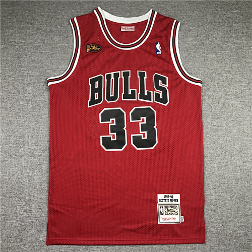 97-98 Bulls Retro Embroidery Jersey S-2XL