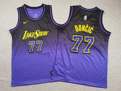 Lakers Kids City Edition Embroidery Jersey S-2XL