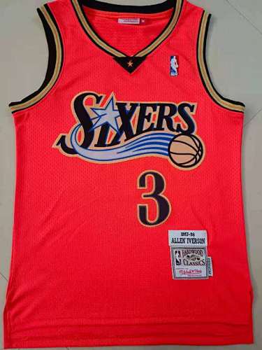 97-98 76ers Retro Embroidery Jersey S-2XL 76