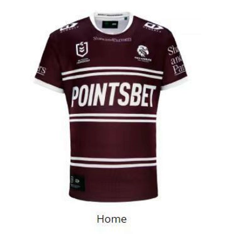 Manly-Warringah Sea Eagles Home Rugby Jerseys S-5XL S-5xl