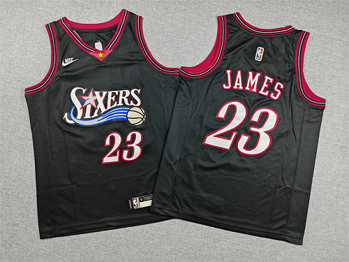 26 76ers Kids Embroidery Jersey S-2XL 76