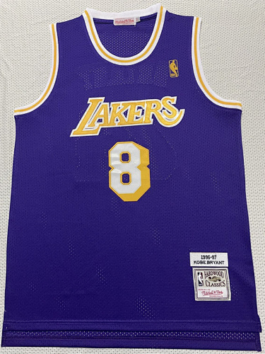 96-97 Lakers Retro Embroidery Jersey S-2XL