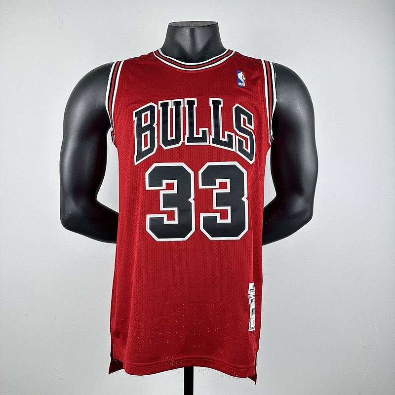 97-98 Bulls Retro Embroidery Jersey S-2XL