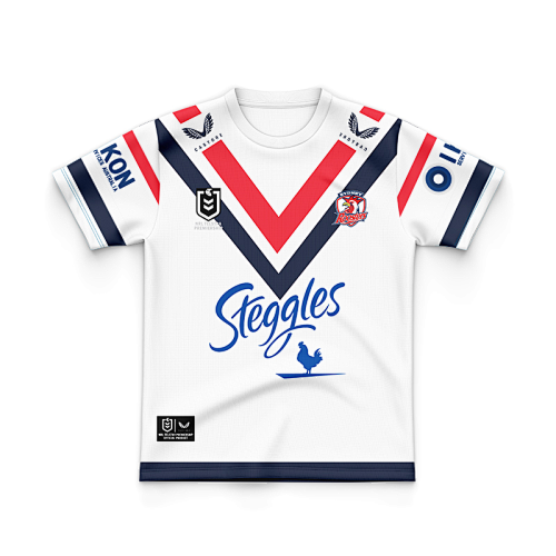Sydney Roosters Kids Away Rugby Jersey 16 -26 2024NRL