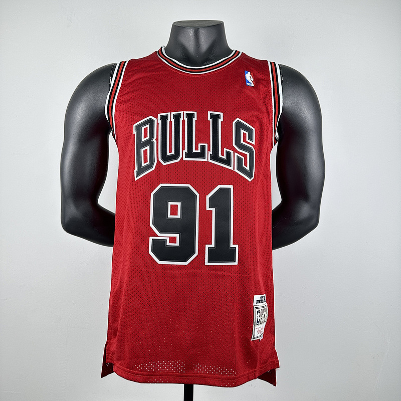 97-98 Bulls Retro Embroidery Jersey S-2XL