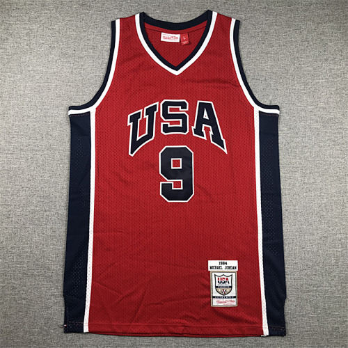 USA Retro Embroidery Jersey S-2XL