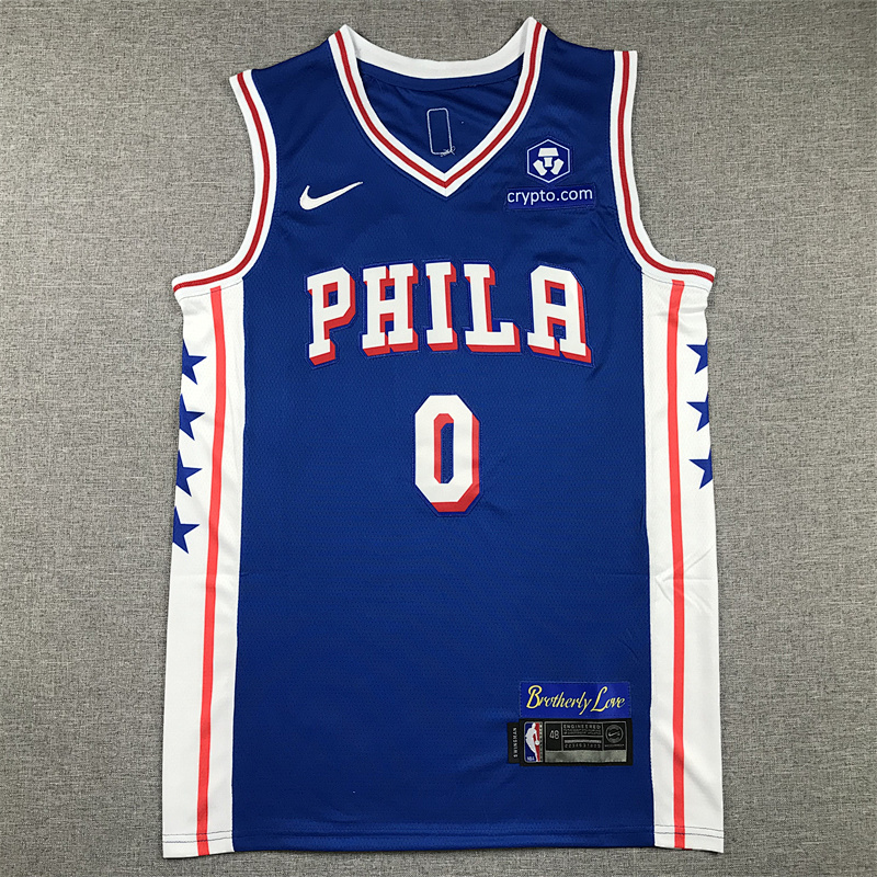 25 76ers Embroidery Jersey S-2XL 76