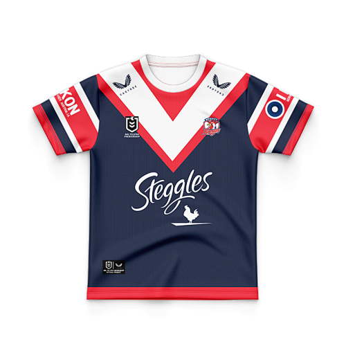 Sydney Roosters Kids Home Rugby Jersey 16 -26 2024NRL