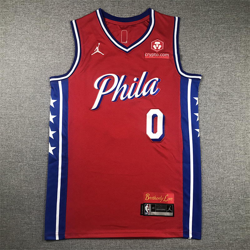 25 76ers Embroidery Jersey S-2XL 76