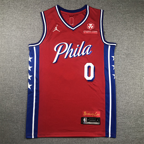 25 76ers Embroidery Jersey S-2XL 76
