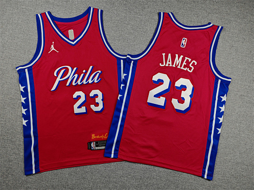 26 76ers Kids Embroidery Jersey S-2XL 76