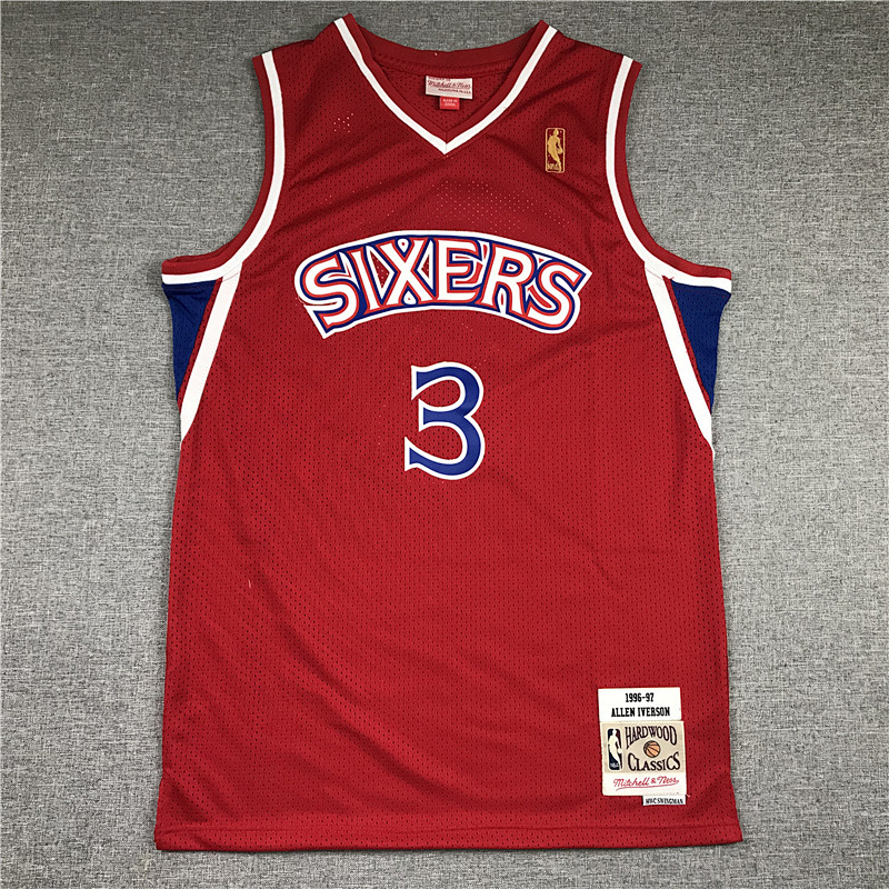 96-97 76ers Retro Embroidery Jersey S-2XL 76